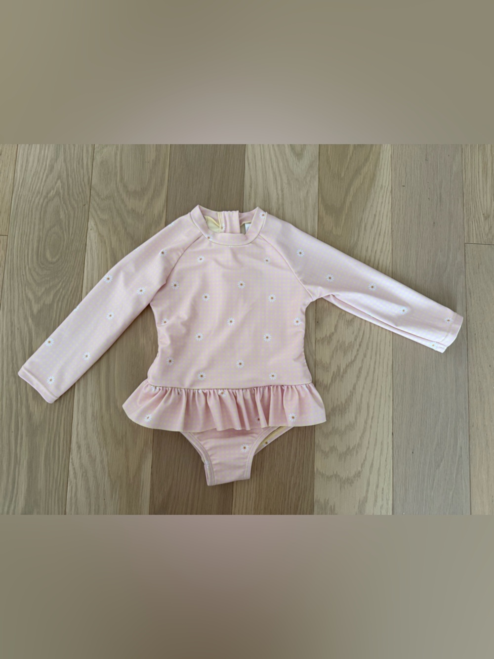 Marks & Spencer’s Baby Girl Swimsuit 9-12M Gingham & Flowers